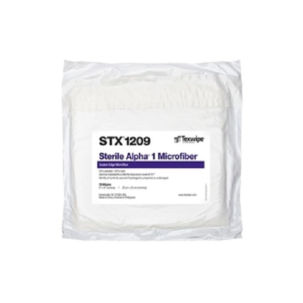 Alpha®1 Microfiber STX1209 Dry Cleanroom Wipers, Sterile