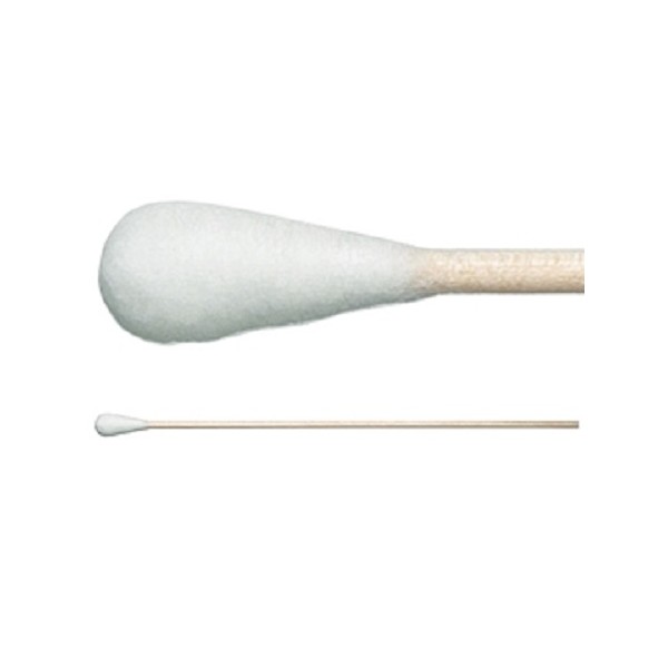 STX705W Spun Cotton Cleanroom Swab with Wood Handle, Sterile