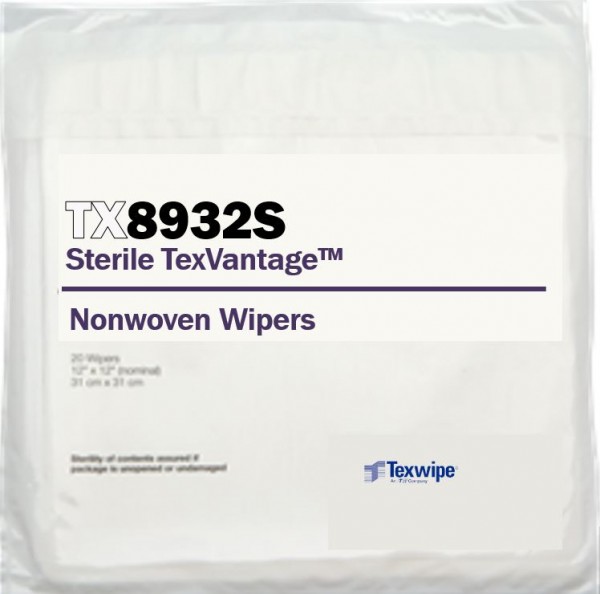 Dry, Sterile, cellulose/polyester, nonwoven wipers12