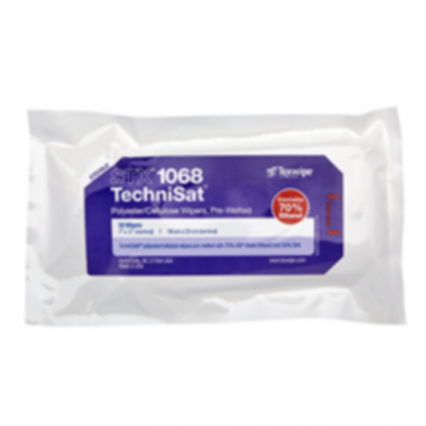 Sterile, nonwoven wipers pre-wetted with 70% denatured ethanol / 30% DIW7” x 11” (17.8 cm x 27.9 cm)