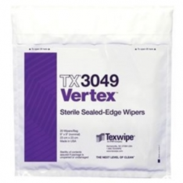 Dry, Sterile, sealed edge wipers9